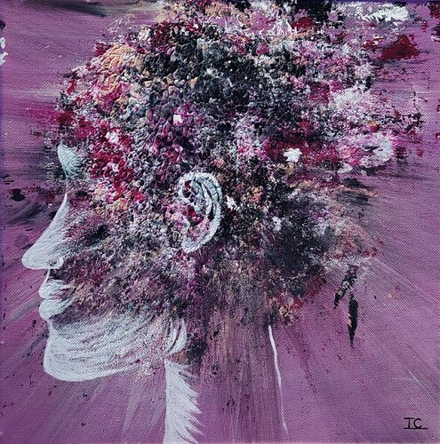 La Femme Dans Les Nuages van Inge Corremans, Schilderij te koop op Singulart