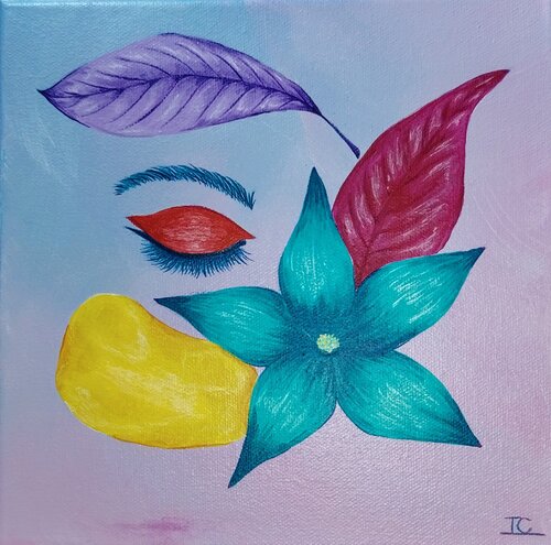 La Précieuse Fleurie (mini) by Inge Corremans, Painting for Sale on Singulart