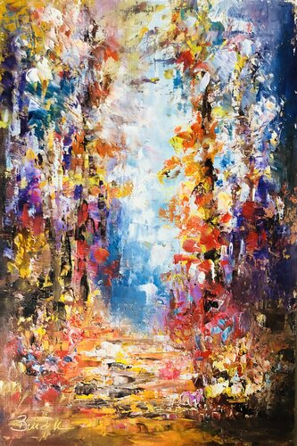 Forest Path by Konrad Biro, Painting for Sale on Singulart