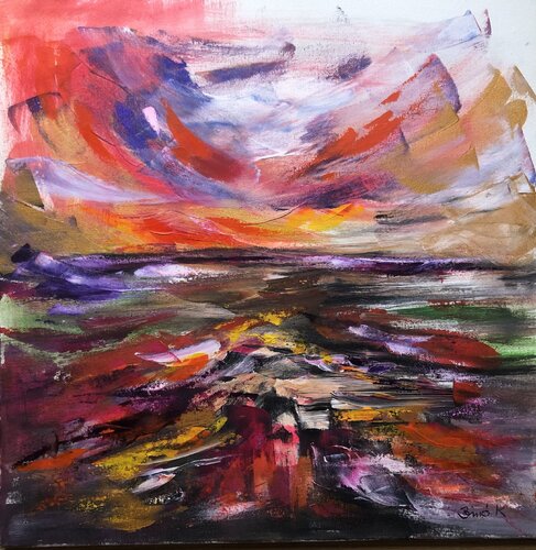 Golden River van Konrad Biro, Schilderij te koop op Singulart