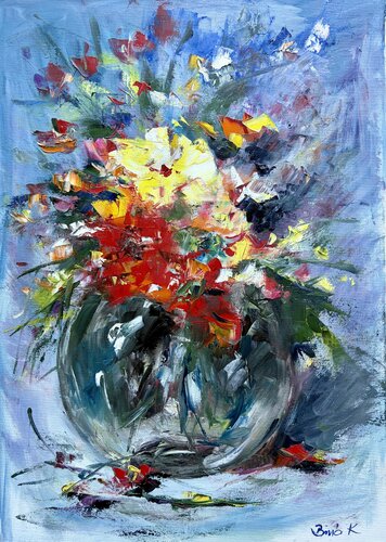 Radiance of Flowers by Konrad Biro, Painting for Sale on Singulart