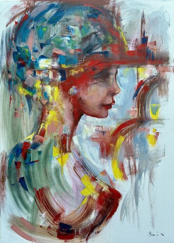 Girl Portraiture by Konrad Biro, Painting for Sale on Singulart