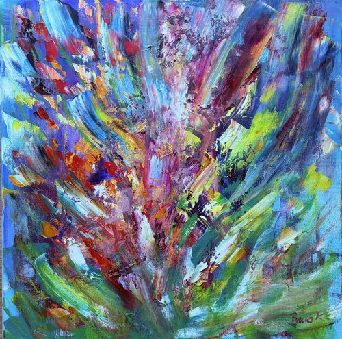 Abstract Flowers series by Konrad Biro, Painting for Sale on Singulart