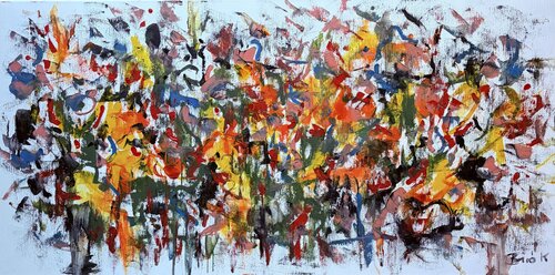 Abstract Flowers de Konrad Biro, Pintura a la venta en Singulart