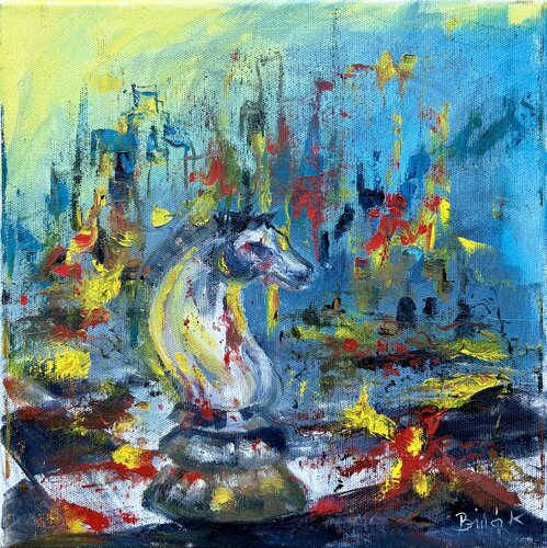 Checkmate by Konrad Biro, Painting for Sale on Singulart