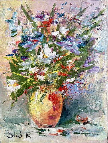 Flowers Still Life by Konrad Biro, 絵画 for Sale on Singulart
