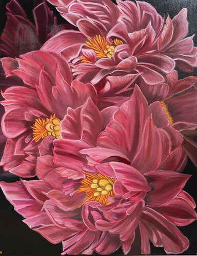 Blooms of pink von nivya gudhanti, Malerei kaufen auf Singulart