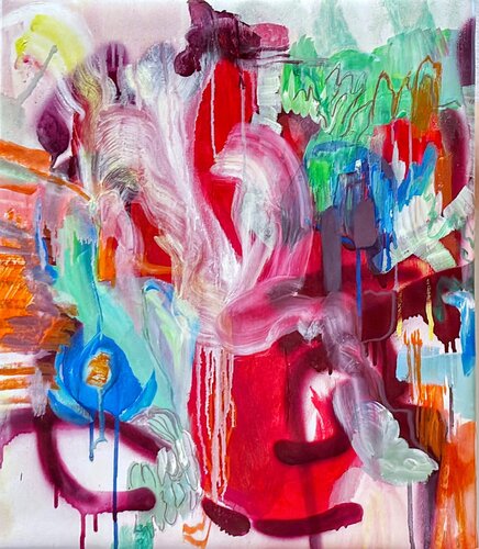 Red behind de LIUDMILA ANOSHENKOVA, Pintura a la venta en Singulart