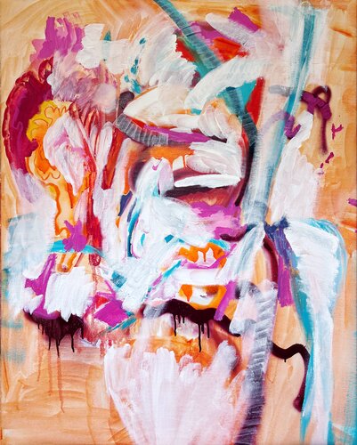Red behind van LIUDMILA ANOSHENKOVA, Schilderij te koop op Singulart