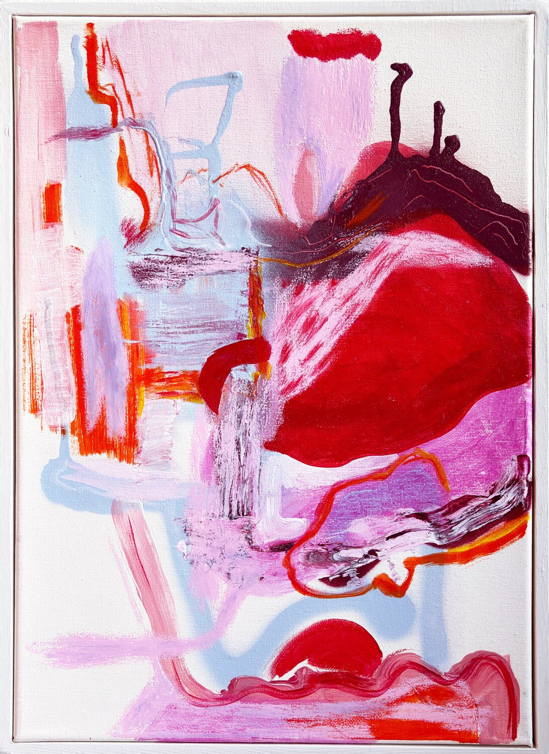 Pink and red together LIUDMILA ANOSHENKOVA Originalgemälde zu verkaufen