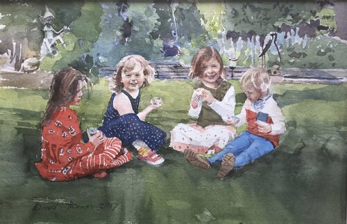 The Smith grand children von David Thomas, Werk auf Papier kaufen auf Singulart