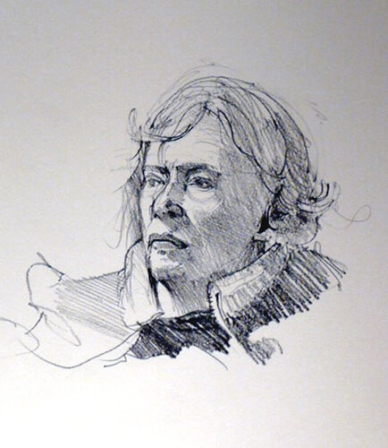 Valerie Bodin van David Thomas, Tekening te koop op Singulart