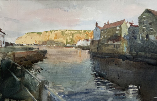 Evening Light, Staithes von David Thomas, Malerei kaufen auf Singulart