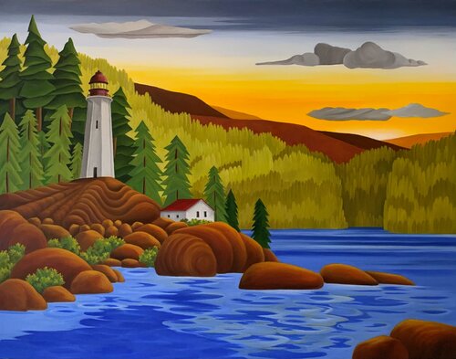 The Lighthouse von Amal (Moly) Rashed, Malerei kaufen auf Singulart