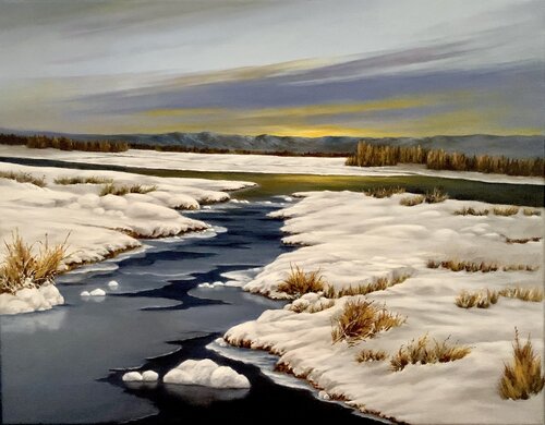 Frosted Creek von Amal (Moly) Rashed, Malerei kaufen auf Singulart