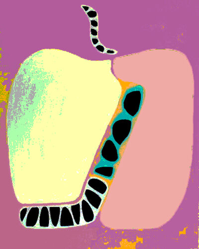 A digital  semi-abstracte edition of one of my paintings  on acryl glass. di Ingrid Bogaert, Digitale in vendita su Singulart