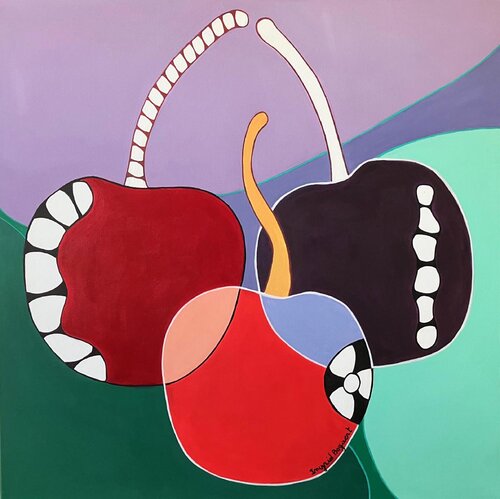 Cherries van Ingrid Bogaert, Schilderij te koop op Singulart