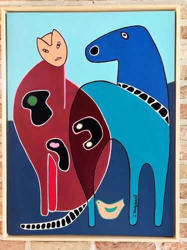 Friends par Ingrid Bogaert, Peinture en vente sur Singulart