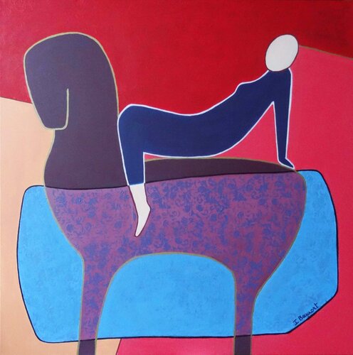 horse-riding di Ingrid Bogaert, Pittura in vendita su Singulart