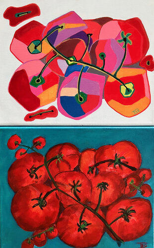 Tomatoes di Ingrid Bogaert, Pittura in vendita su Singulart