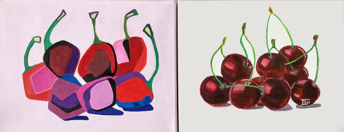 Cherries di Ingrid Bogaert, Pittura in vendita su Singulart