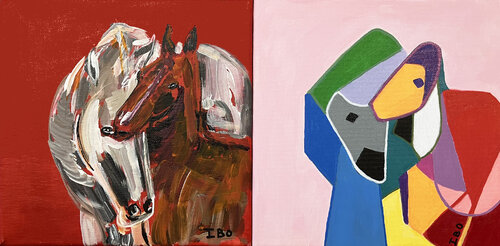 Horse heads Ingrid Bogaert