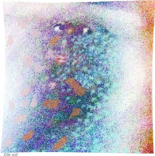 6 - "Elle voit" by Micheline Couture, 종이 for Sale on Singulart