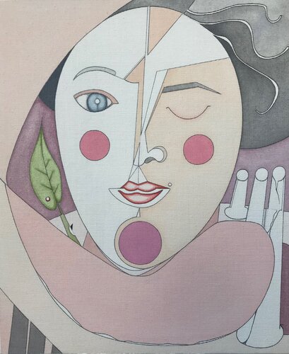 The Golden Truth: #12 The Clown of Faith van Helena Poto, Schilderij te koop op Singulart