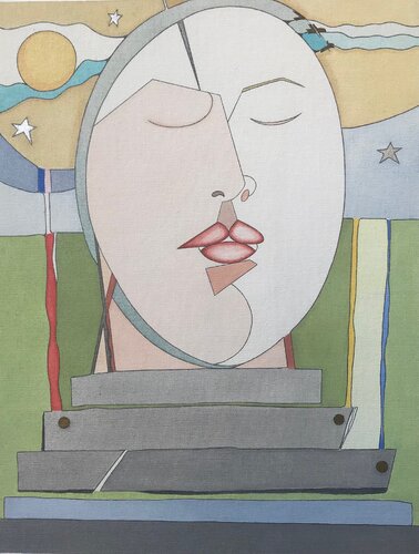 The Golden Truth: #13 The Inequity of the Assent di Helena Poto, Pittura in vendita su Singulart