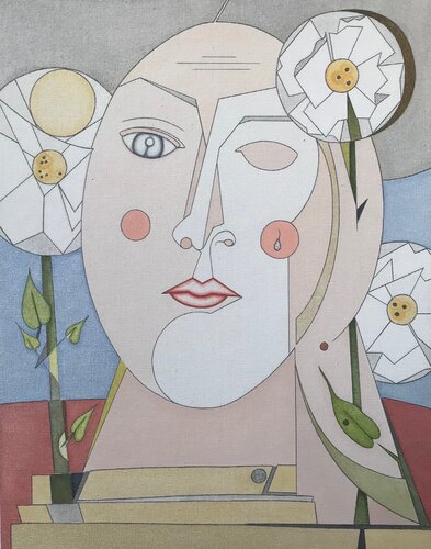 The Golden Truth: #14  The Muse of Sadness van Helena Poto, Schilderij te koop op Singulart