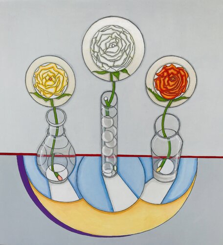 Floral Portrait: Homage to Love di Helena Poto, Pittura in vendita su Singulart