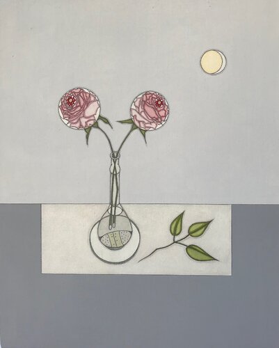 Floral Portrait: Ode to Love di Helena Poto, Pittura in vendita su Singulart