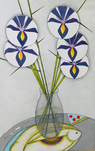 The Apostles: #3 Composition in Grays and Purple von Helena Poto, Malerei kaufen auf Singulart