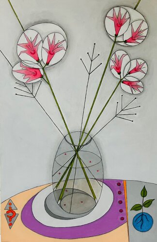 The Apostles #6 Composition in Grays & Lavender von Helena Poto, Malerei kaufen auf Singulart