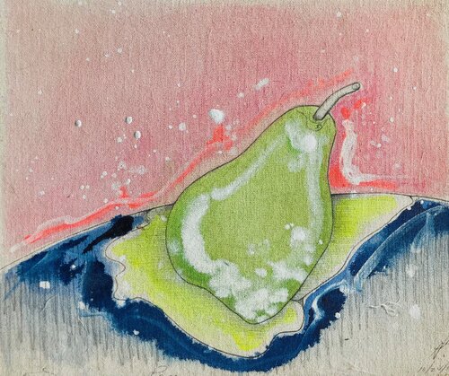 Dripping Pear by Helena Poto, Painting for Sale on Singulart