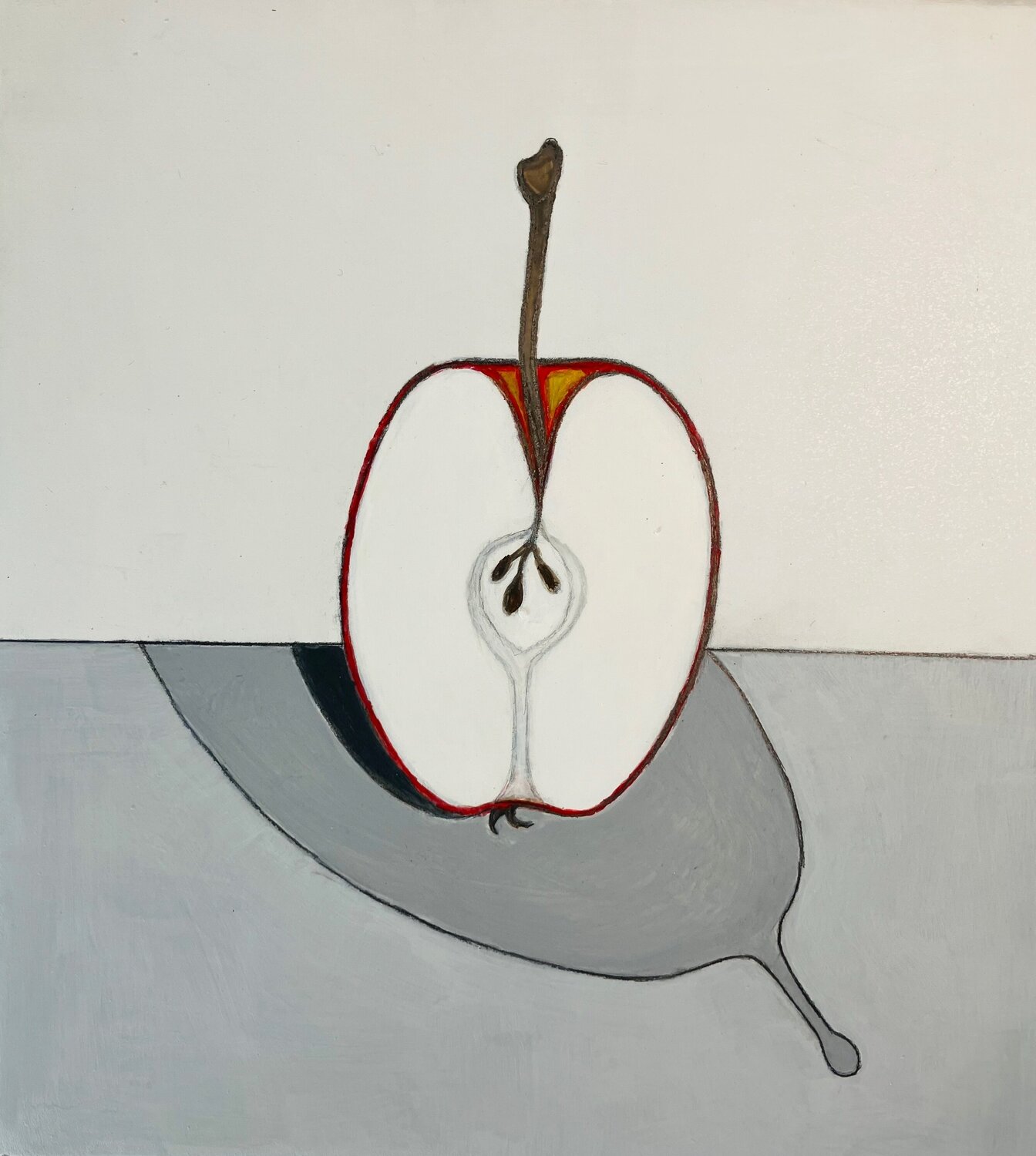 Fruitscale: Composition in Grays & Red Helena Poto