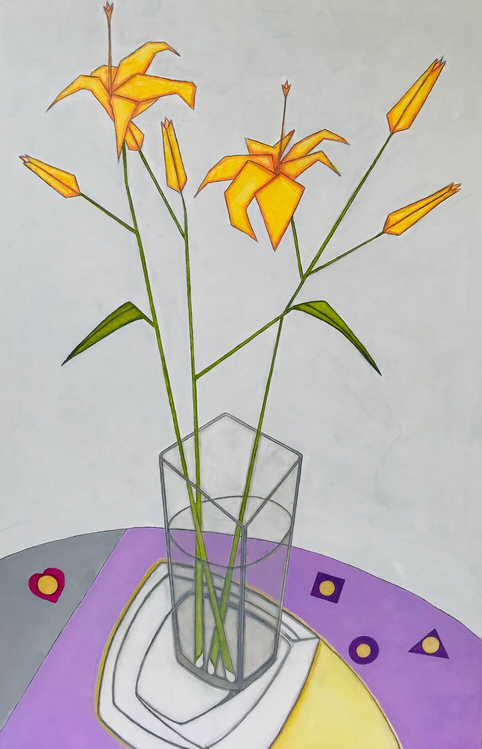 The Apostles #4 Composition in Grays & Violet Helena Poto