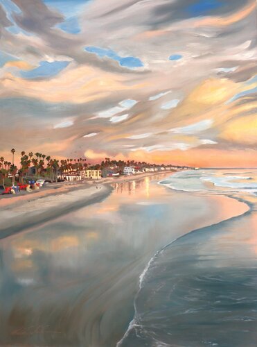 View From The Pier by Lisa Schulaner, Painting for Sale on Singulart