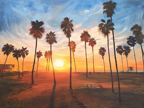 Surreal Sunset van Lisa Schulaner, Schilderij te koop op Singulart