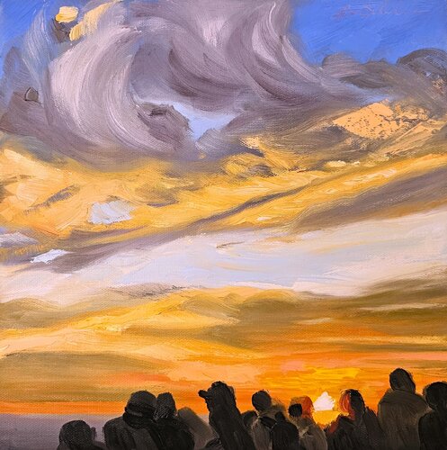 Sunset From Griffith Observatory by Lisa Schulaner, Painting for Sale on Singulart