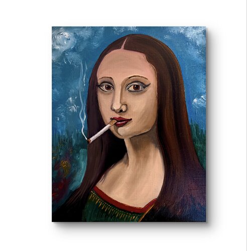 Mona with a Twist van Tom Krisper, Schilderij te koop op Singulart