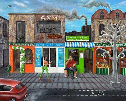 "Just facades…" di Ellaya Yefymova, Pittura in vendita su Singulart