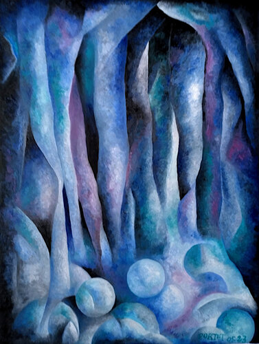 La forêt bleue de Jean Luc Portet, Pintura a la venta en Singulart