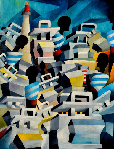 Les chalutiers sétois by Jean Luc Portet, 회화 for Sale on Singulart