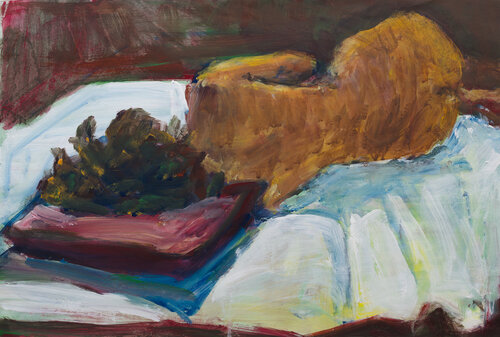 Ohne Titel (Schlafender weiblicher Akt) von Hjalmar Thelen, Malerei kaufen auf Singulart