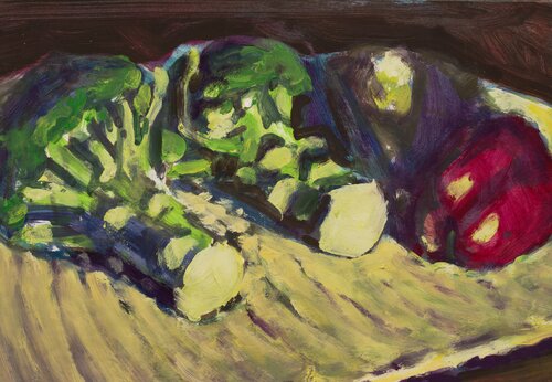 Brokkoli, Paprika de Hjalmar Thelen, Pintura a la venta en Singulart