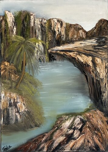 Pointy Cliff de Tsila MacKay, Pintura a la venta en Singulart