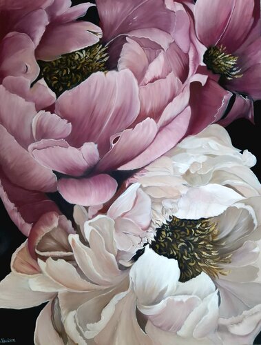 Peonies di Bianka Hudson, Pittura in vendita su Singulart