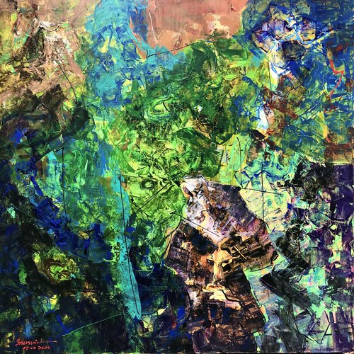 Frame and Field — Kelp Lightwell di Sherwin Wang, Pittura in vendita su Singulart