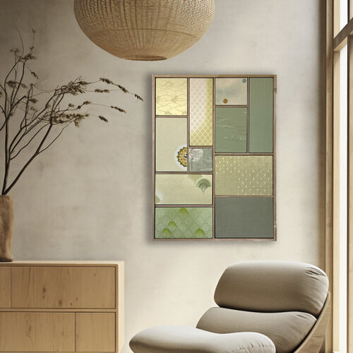 Kobachi ~Green Collection~/ KIMONO Upcycled von Lena Okamoto (Sukhoveeva), Textil kaufen auf Singulart